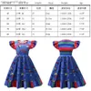 Themakostuum Meisjes Halloween Kom Spookpop Nachtmerriekleding Chucky Cosplay Kom Kinderen Carnaval Feest Prinsessenjurk + Maskerset T231011