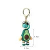 Keychain Fashion Simulation Fruit Avocado Smile-Shaped 3D Soft Harts Strawberry Key Chains Jewelry Wedding Party Gift 12 LL