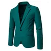 Abiti da uomo Blazer di qualità Giacca in pelle scamosciata per il tempo libero Giacca da uomo casual Moda Cappotto da pisolino Cappotto singolo con bottone sottile Completo da uomo con blazer alto