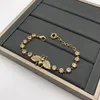 Luxe designer retro kleine bij bedelarmbanden strass messing materiaal voor vrouwen feestliefhebbers cadeau sieraden222R