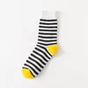 Women Socks Korean Harajuku Stripe Crew Cute College Style Kawaii Street Cotton Female Long