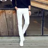 Summer Casual Thin Youth Business White Stretch Jeans Pants Male Teenagers Trousers Skinny Jeans Men Whole Leggings186d