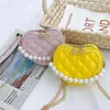 Handbags Princess Kids Pearl Handle Coin Cute Crossbody Bag Wallet Purse Shoulder Heart-shaped Bags Handbags Messenger Girls Mini 231010