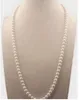 Charms 24 inch AAAA Japanese Akoya 910mm white pearl Necklace Yellow clasp 231010