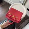 Lady Tote Leather Capacity Berkins Designer Bag Classic Bags Litchi Grain Handbag Pure Red Large Top Fashion Quality First Layer Cowhide 6yui