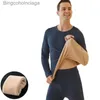 Men's Thermal Underwear Winter Thermal Underwear Men Berber Fleece Thick Base Layer Long Johns Keep Warm Ealstic Men Clothing Size L to 4XL Asian sizeL231011