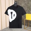 DSQ PHANTOM TURTLE Herren Designer T-Shirt Italienische Mailand Mode Inkjet Print T-Shirts Sommer Schwarz Weiß T-Shirt Männlich Hip Hop Street212M