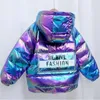 Donsjas Meisjes Donsjack Baby Meisjes Jongens Snowsuit Jassen Winter Kinderkleding 2-7 jaar Mode Kinderen Capuchon Rits Bovenkleding Jassen 231010