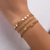 Charme pulseiras na moda feminina franja pulseira única punk metal em forma de coração conjunto moda jóias personalizado cascata corrente bangle grosso