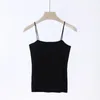Women's Tanks Thin Sling Knitted Vest Top Superfine Wool Camisoles High Elasticity Slim Fit Boutique Elastic Fashionable Crop Tops