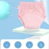 Shorts 5 Types de pantalons d'entraînement pour bébé, couleur unie, sous-vêtements lavables pour garçons et filles, couches en tissu réutilisables, culottes pour nourrissons