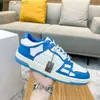 Amiiri Chunky Fashion Sneaker Skel Sapatos Osso Top Quality Designer Baixo Casual Sports Shoe Vermelho Respirável Board Mens Pequeno Branco Panda Cor R8R7