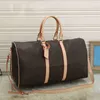 Designer Duffel Sac Véritable Cuir Fourre-tout Luxe Keepall 55 Sacs à bagages Hommes Femmes Luxurys Sacs à main Grande capacité Sac de voyage classique Marron Noir Simple XB060