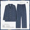 Mäns Sleepwear 2023 Cotton Men's Cardigan Sleepwear Autumn Spring Long Sleepes Nightwear 2 Pieces Pyjamas Set Plus Size 4XL 5XL HomeWearl231011