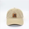 Boll Caps New Fashion American Embroidery Carhartsss Carha Leather Label Men's and Women's Workwear Washed Old Bent Brimmed Hat Baseball Cap