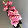 Dekorative Blumen, 9 Blütenköpfe, hochwertige künstliche Orchidee, 3D, fühlt sich echt an, Hochzeitsdekoration, Heim- und Raumdekoration, simuliert Phalaenopsis Amabilis