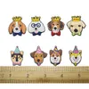 Wholesale 100Pcs PVC Kawaii Dog Crown Heart Buckle Accessories For Children Backpack Button Clog Decorations for Bands Bracelets