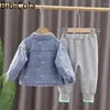 Clothing Sets Children's Handsome Denim Jacket Spring And Autumn Baby Foreign Style Long-sleeved Three-piece Boy Casual Suit