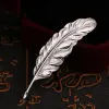 Metal Alloy Leaf Brosch Feather Pins Antik Silverguldpläterad kostym Tillbehör Kvinnor Män LAPEL PIN BROOCHES SMYCKE GENTER 12 ll