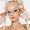 Other Fashion Accessories Stonefans Nightclub Mask Sexy for Fave Chain Jewelry Custumes Glitters Rhinestones Bling Festival Halloween Q231011