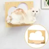 Cat Furniture Scratchers Wall-Mounted Solid Wood Cat Bed and Furniture Stairs Toy Cat Climbing Scratching Post Kitty Jumping Platform Cat Pet Product 231011