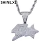 Män och kvinnor White Gold Hip Hop Number 47 Star Pendant Necklace Charms Cubic Zircon Stone Jewelry Gifts197x