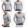 Intimo termico da uomo Intimo termico da uomo a maniche lunghe invernale da uomo Plus T-shirt imbottita in velluto girocollo Camicia con fondo sottile Intimo da uomoL231011