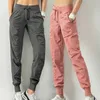 Women's Pants S Sport Jogger Quick Dry Athletic Gym Fitness med två sidfickor tränar Svettbyxor Tyg TACKSTRING Running 231011