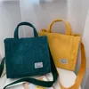 Nouveaux sacs de soirée petit sac en velours côtelé femmes épaule concepteur filles sacs à main femme Shopper bandoulière Vintage livre messager BagEvening