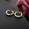 Маленькие серьги-кольца в стиле панк с бамбуком, серьги золотого, серебряного цвета, корейские мужские и женские серьги-петли для мужчин и женщин, вечерние ювелирные изделия265S