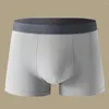 Underpants Mens Skin-friendly Boxers Breathable Antibacterials Crotch Boxer Briefs Sexy Soft Flat