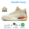 Jumpman 3 Mens Basketball Shoes 3s Hugo Rio Sunset Luck Green Noir Palomino Un Fire Red Pressment Cool Gray White Cement Redaged Men Women Trainer Sports Sneakers