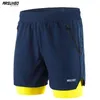 ARSUXEO Sportswear Man Running Shorts Men 2 In 1 Gym Shorts Reflective Fitness Crossfit Shorts Pants Workout Clothes Quick Dry280N