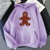 Dames Hoodies Sweatshirts Gingerbread Man Hoodie Lange mouw Gains Kerst Sweatshirt Oversized Kaii Kleding Esthetische Sportkleding Trainingspak Heren DamesL2310