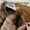 Womens Fur Faux Maomaokong Furry Natural Raccoon Real Coat Women Jacket Luxury Winter Parka Vest Female Leather Clothes Brown Beige 231010