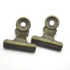 Clips de agarre de metal redondos retro de 4 tamaños Clip de bulldog de bronce Clip de papel de billete de metal para etiquetas Bolsas Oficina FY5831 1010