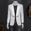 Plyesxale Wit Zwart Sjaalkraag Blazers Voor Mannen Hoge Kwaliteit Heren Party Terno Masculino 5XL Prom Blazer Hombre Q1342