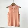 Damenwesten Naizaiga 85 % Wolle 10 % Seide 5 % Kaschmir POLO-Kragen rosa weiß blau lila Slim Damen Pullover Weste Pullover NY37 231011