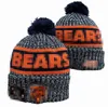 Ayılar Beanies Chicago Bobble Hats Beyzbol Top Kapakları 2023-24 Moda Tasarımcı Kova Şapk Tıknaz Örgü Sahte Pom Pom Beanie Noel Spor Örgü Şapka A1