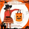 Lumière LED Halloween Trick or Treat Seau Sacs de bonbons à la citrouille Panier d'Halloween pliable pour panier-cadeau de fête de Thanksgiving, décorations d'Halloween