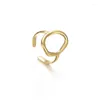 Pierścionki klastra minimalistyczne geometryczne stali nierdzewne dla kobiet Wysokiej jakości metaliczny złoty kolor otwierający pierścień otwierający wlać femme imprezowy prezent