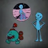 Pins Brooches I'm Mr Meeseeks Enamel Pin Rick Brooch Cartoon Blue Creatures Badge280w