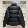 Chaqueta Parkas de invierno para hombre, abrigos gruesos, chaquetas acolchadas de moda de diseñador para mujer, abrigo con cuello levantado oscuro, prendas de vestir exteriores