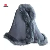 Scarves Fashion Elegant Imitated Fur Cape Coat Women Winter Knit Cloak Shawl Sexy Faux Fur Poncho Wraps Pashmina 12 Colors 231010