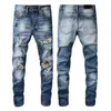 Mens Designer Jeans Star elastici alti Distressed Strappato Slim Fit Motociclista Denim per moda uomo Pantaloni neri 2022 Alta Q262K