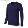 Herrens termiska underkläder Män 100% Merino Wool Base Layer Merino Wool Long Sleeve Shirt Thermal Underwear Top 210G Everyday Baselayer Trekking Huntingl231011