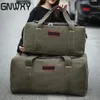 Duffel Bags GNWXY Large Capacity Canvas Hand Luggage Bag Travel Move House Big Weekend Overnight Folding Trip Drip 231011