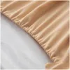 Sheet Sheets Sets Japanese Solid Light Tan Water-Proof Fitted Sheetwith Elastic Band Bed Mattress Protective Er Cotton Towel Drop De Otk3C