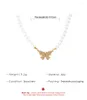 Pendant Necklaces Butterfly Pearl Necklace For Women Elegant Rinestone Beads Choker Wedding Party Vintage Jewelry Gifts