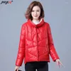 Women's Trench Coats Winter Stand Collar Zipper Buckle Cotton-padded Short Jackets Casual Thick Super Light Down Warm Parkas All-match Coat